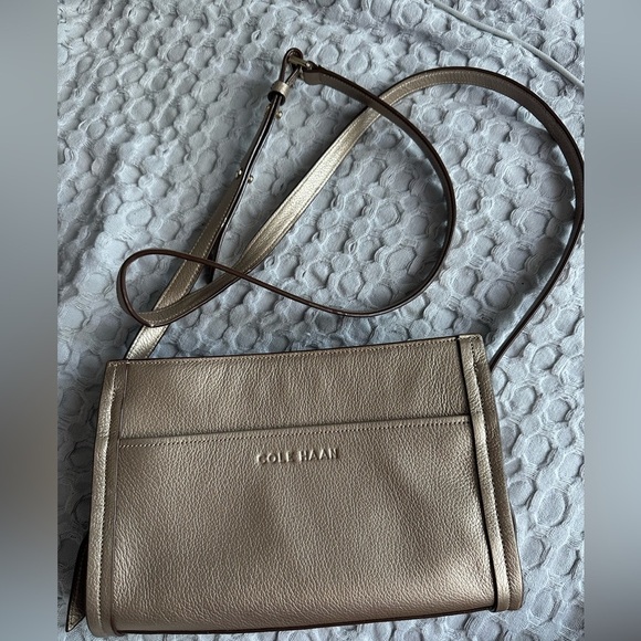 Cole Haan Metallic Gold Crossbody Bag - Picture 4 of 4
